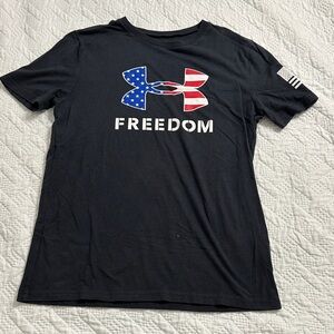 Under Armour Black T-Shirt with Patriotic Logo